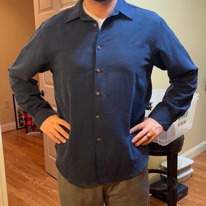 Navy blue Jos. A. Bank long sleeve button down.  Excellent condition.